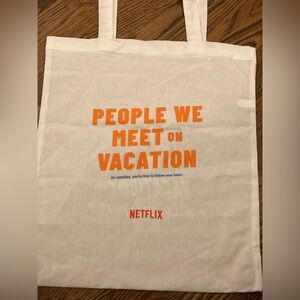 People We Meet On Vacation Netflix Tote Bag Emily Henry NYC Movie Pop-Up Event